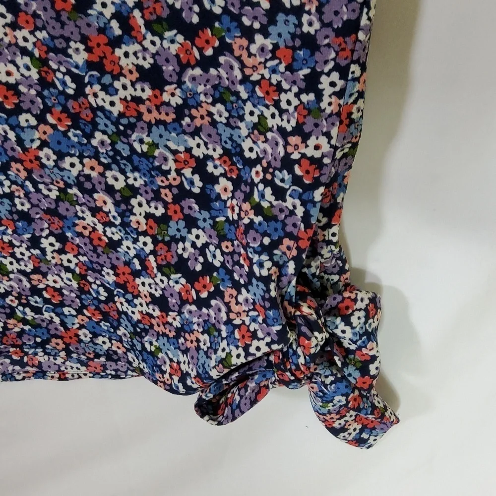 Michael Kors Floral Women's Top Missing Size Tag Pit-pit Flat 32